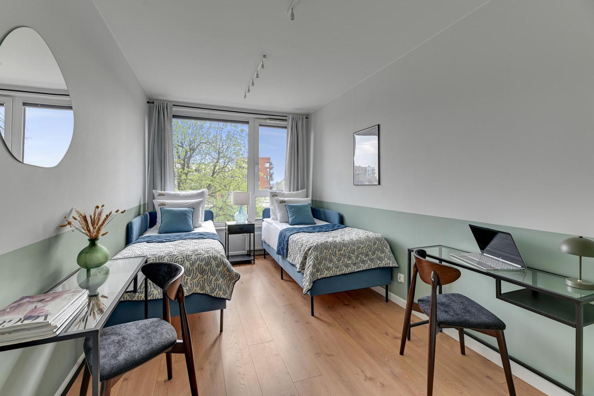 Chlebova - Riverside View Terrace, Free Parking, Gym & Kidsplay By Downtown Apartments Danzig Zimmer foto