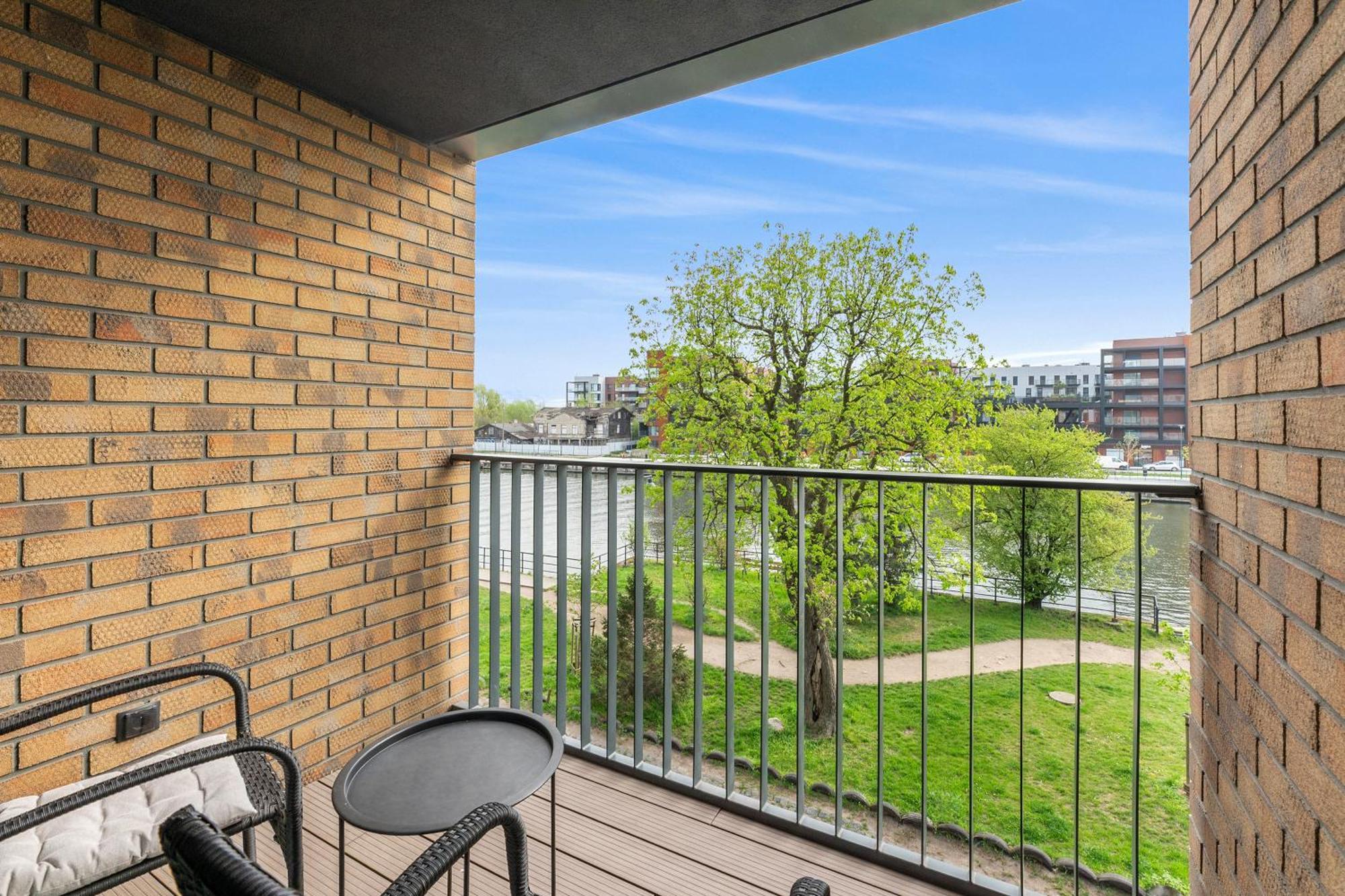 Chlebova - Riverside View Terrace, Free Parking, Gym & Kidsplay By Downtown Apartments Danzig Exterior foto